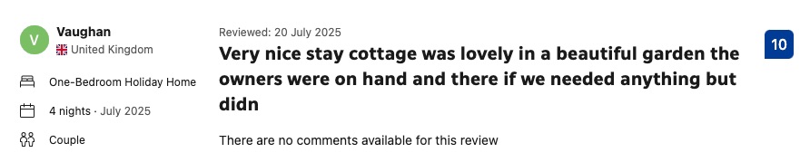 Garden Cottage Review - Vaughan